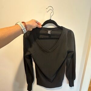 Theory Classic Black V-Neck Top